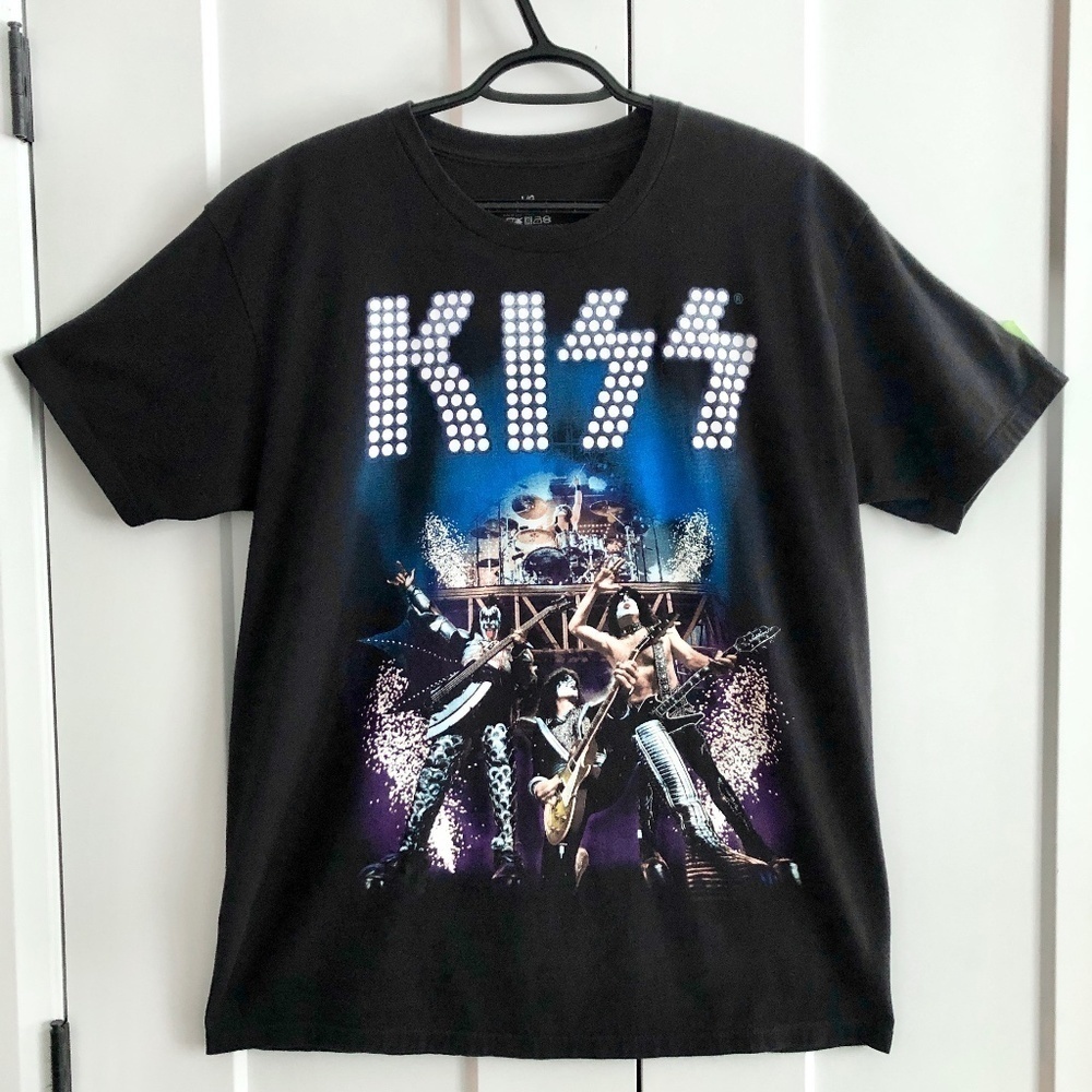 Kiss‎ T Shirt, 80s, Band, Graphic Tee, Size, L, Black, Very Nice Condition